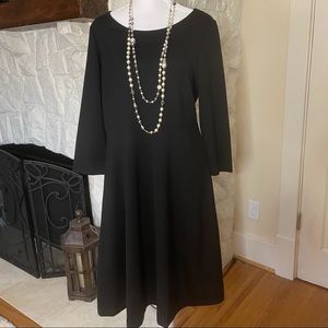 Lands End Black Knit Dress